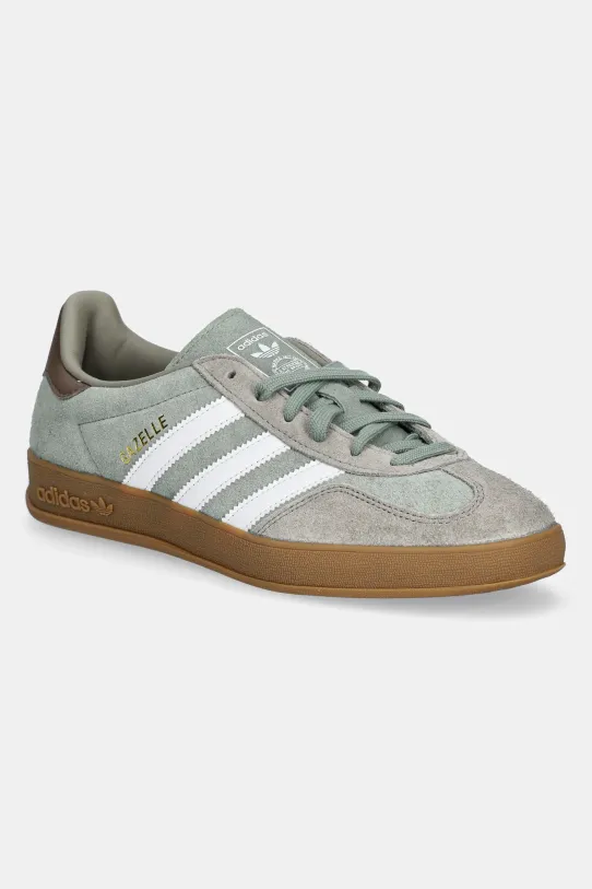 adidas Originals sneakers din piele intoarsă Gazelle Indoor piele întoarsă verde JI3526