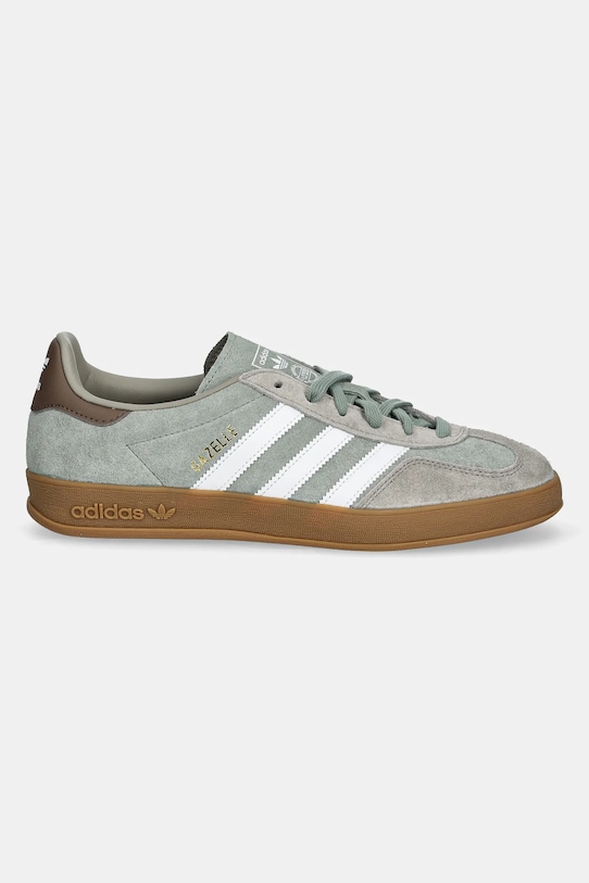 adidas Originals sneakers din piele intoarsă Gazelle Indoor JI3526 verde SS25