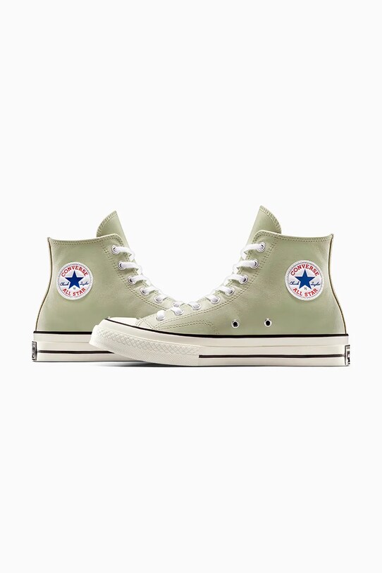 Δερμάτινα ελαφριά παπούτσια Converse Chuck 70 πράσινο A10549C