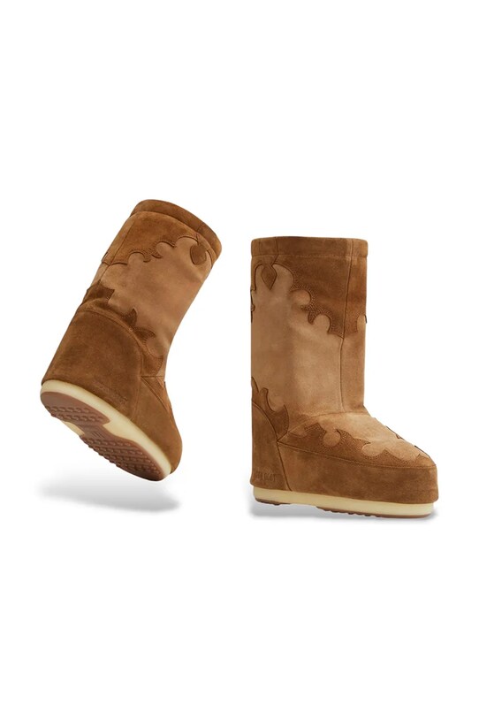 Взуття Замшеві чоботи Moon Boot MB ICON SUEDE EMROIDERY 80D1402990.M008 коричневий