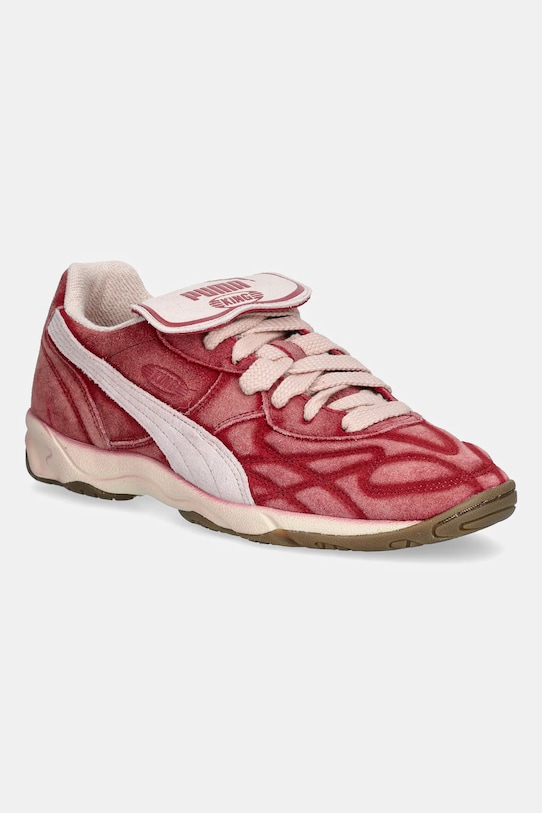 Semišové tenisky Puma King Indoor The NeverWorn V platforma ružová 402250