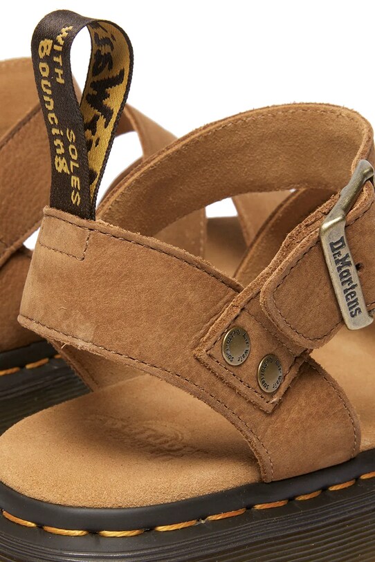 Босоножки из нубука Dr. Martens Gryphon коричневый DM40625200