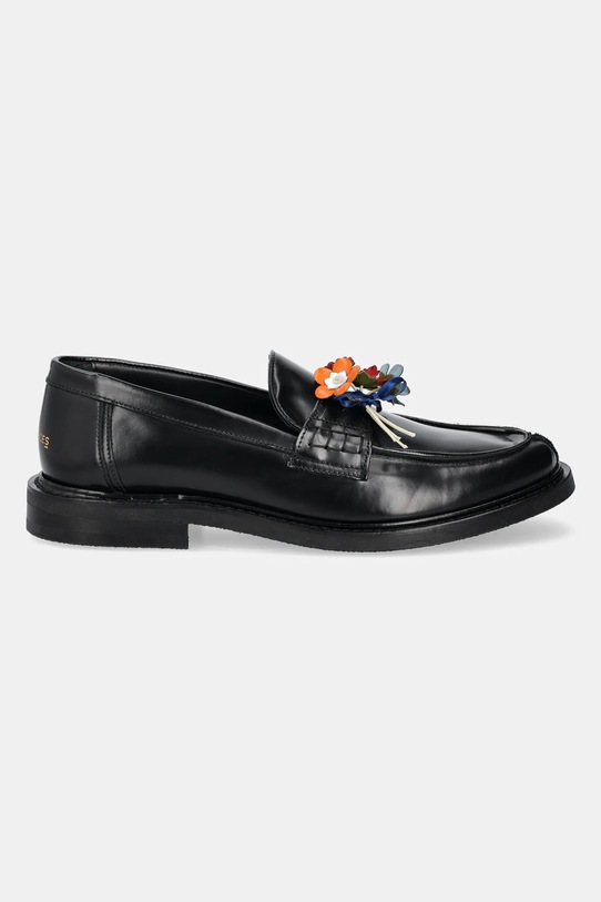 Filling Pieces mokasyny skórzane Loafer Bouquet 44278131861 czarny SS25