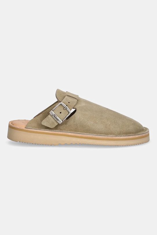 Fracap suede sliders Mules S100 beige SS25