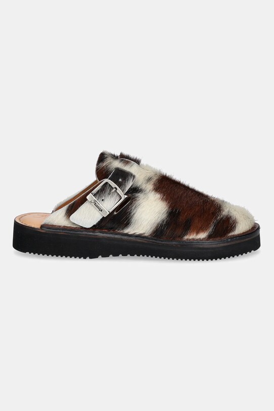 Παντόφλες σουέτ Fracap Mules S100 καφέ SS25