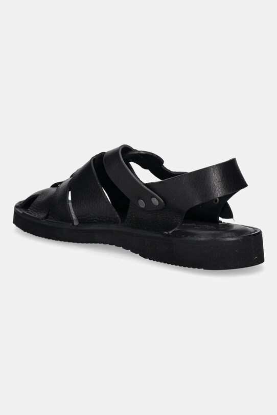 Boty Kožené sandály Fracap Sandals D034 černá