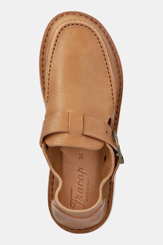 Кожени мокасини Fracap Sandals кафяв D151