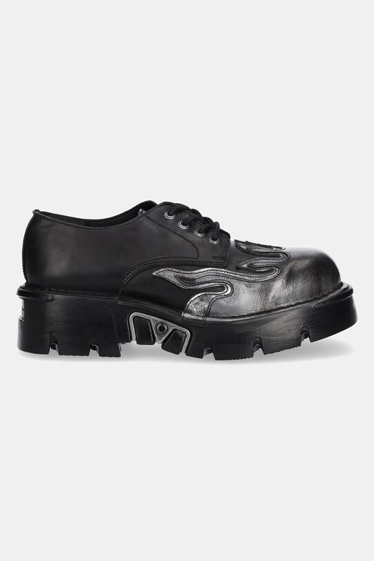New Rock półbuty skórzane METALLIC M.1553.C3 czarny SS25