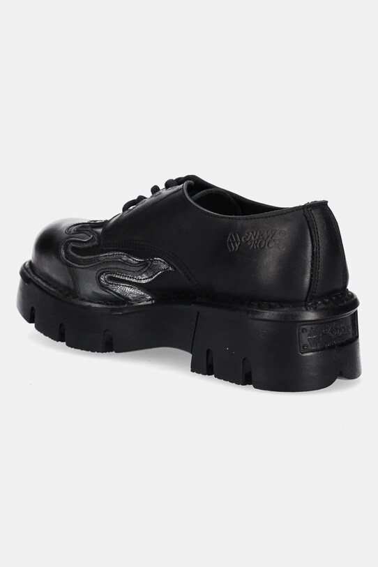 Obuwie New Rock półbuty skórzane METALLIC M.1553.C3 czarny