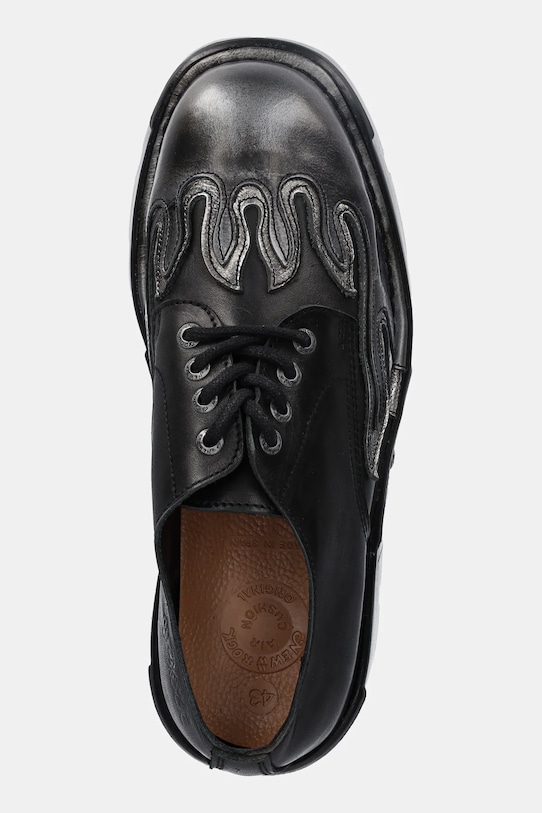 New Rock pantofi de piele METALLIC negru M.1553.C3