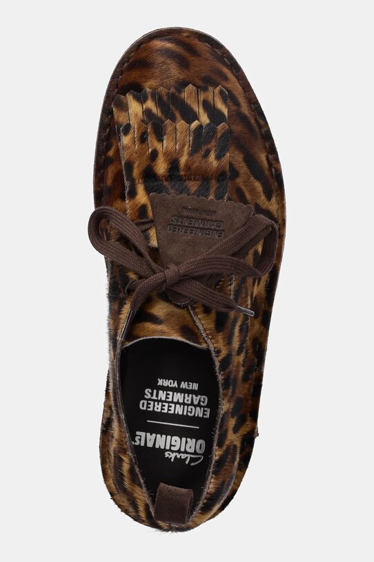 Kožené polobotky Clarks Originals x Engineered Garments Desert Khan hnědá 26183857