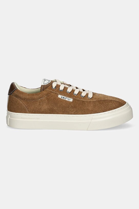 Stepney Workers Club sneakers din piele intoarsă DELLOW 02 CUP SUEDE YA22205 maro SS25