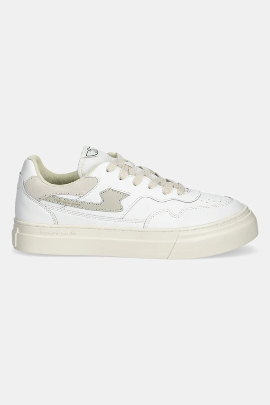 Stepney Workers Club sneakers din piele PEARL S-STRIKE LEATHER YA23500 alb SS25