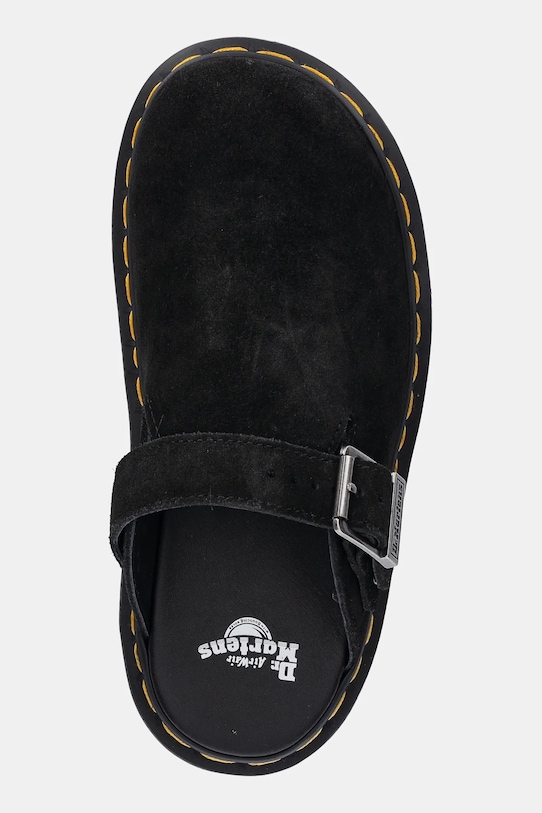 Semišové pantofle Dr. Martens ZebZag Mule Mule černá DM31657001