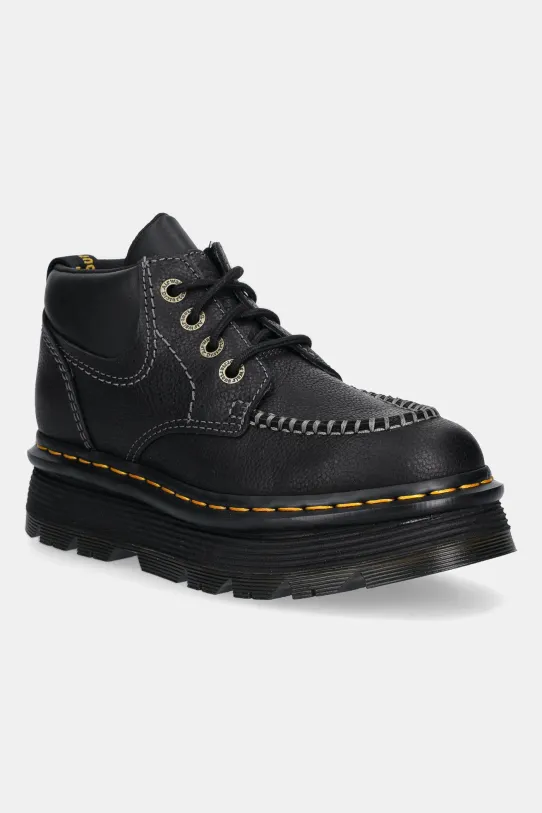 Dr. Martens scarpe in pelle ZebZag 4 Eye 4 Eye Boot platform nero DM41119001
