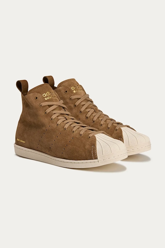 Замшеві кросівки adidas Originals x Wales Bonner Superstar Hi JR0217 барвистий SS25