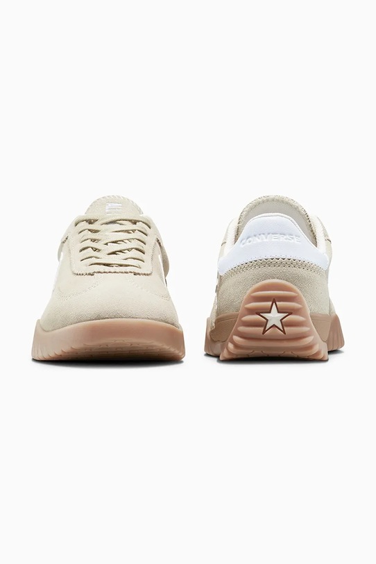 Încălțăminte Converse sneakers din piele întoarsă Run Star Trainer A15087C bej