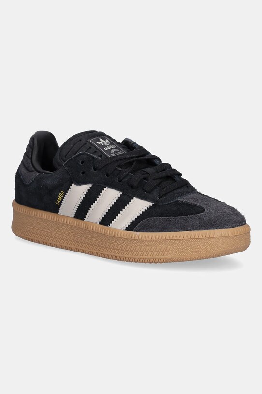 adidas Originals bőr sportcipő Samba XLG velúr bőr fekete JS3825