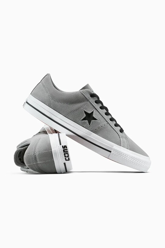 Converse trampki zamszowe One Star Pro szary A11923C