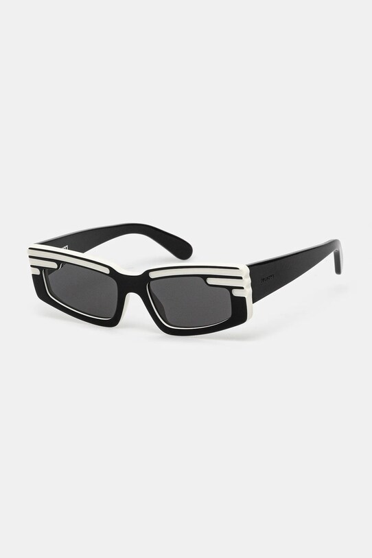 Fiorucci okulary przeciwsłoneczne Rectangular Wing jednolita czarny U01FPASU134AC03BK01