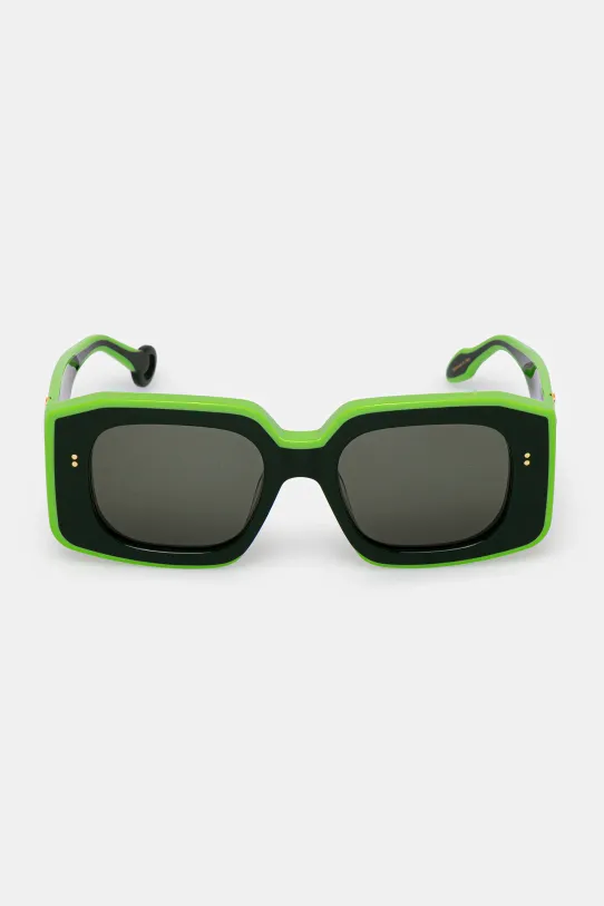JW Anderson okulary przeciwsłoneczne Jwa01 Bumper EW0003.FA0426.575 zielony SS25