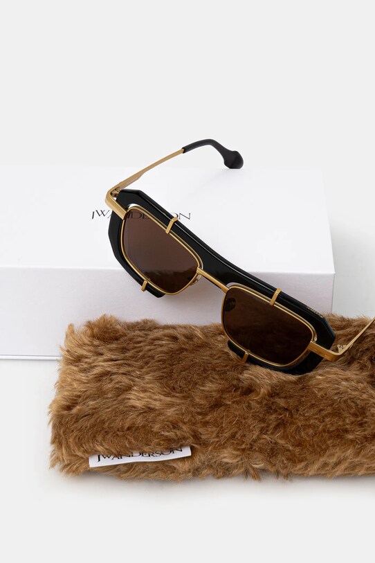 Akcesoria JW Anderson okulary przeciwsłoneczne Jwa03 Geometric EW0008.FA0426.999 czarny