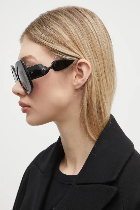 JW Anderson okulary przeciwsłoneczne Jwa04 Twister EW0010.FA0426.999 czarny SS25