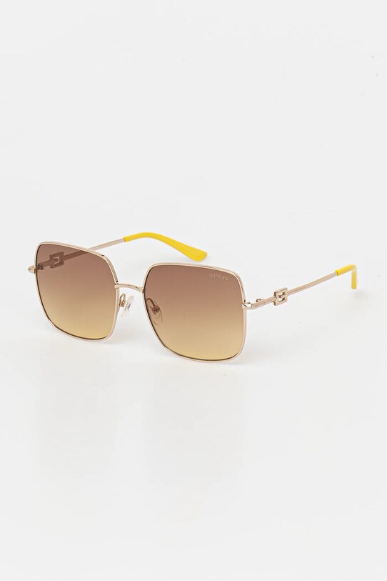 Guess okulary przeciwsłoneczne prostokątne złoty GU7906.H.32F