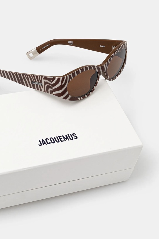 Jacquemus okulary przeciwsłoneczne OVALO brązowy JAC4C11SUN