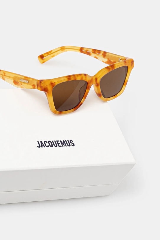 Jacquemus okulary przeciwsłoneczne CARRE brązowy JAC109C4SUN
