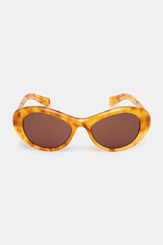 Jacquemus okulary przeciwsłoneczne ROND JAC107C5SUN brązowy SS25