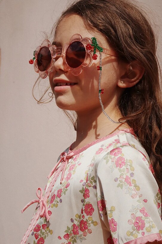 Konges Sløjd lanț de ochelari pentru copii SUNGLASSES BEAD CHAIN CHERRY KS102829 multicolor