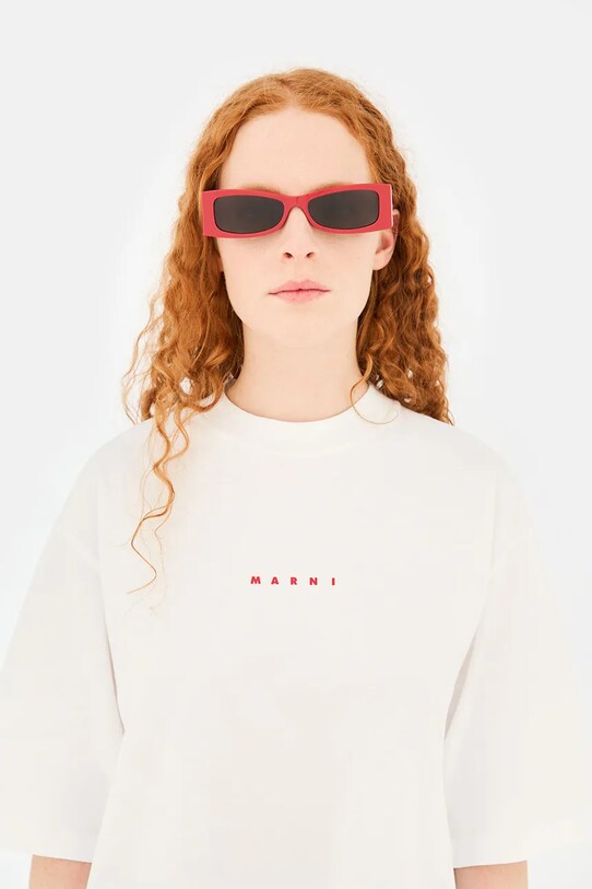 Marni okulary przeciwsłoneczne Zokoa EYMRN00099.002.Y5U czerwony SS25