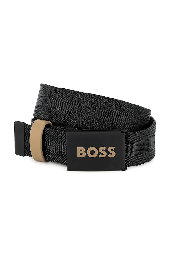 BOSS pasek dziecięcy tekstylny czarny J51736