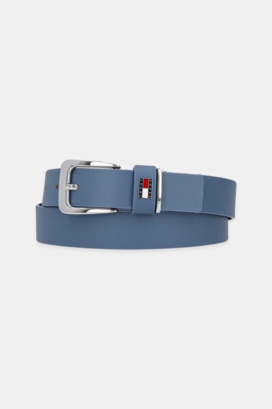 Δερμάτινη ζώνη Tommy Jeans τιρκουάζ AW0AW16999