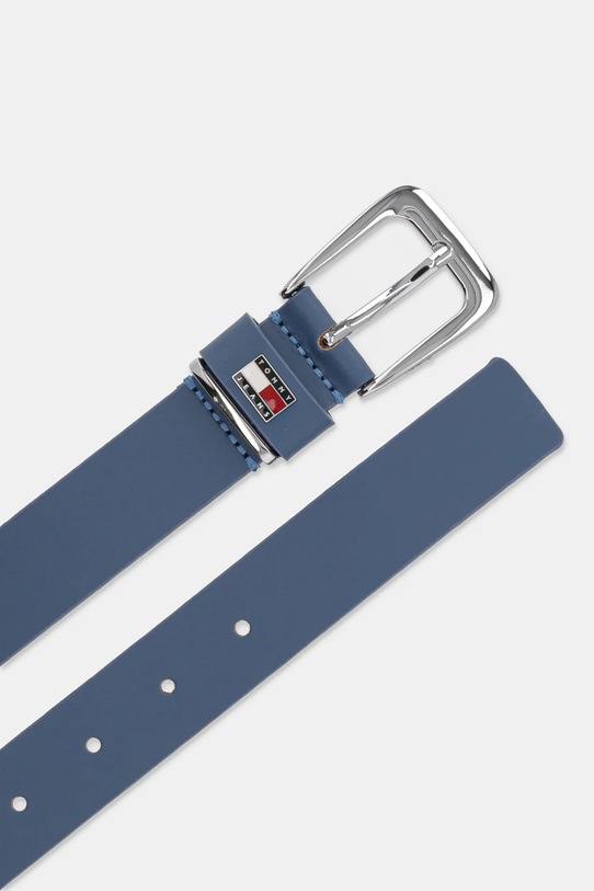 Tommy Jeans pasek skórzany AW0AW16999 turkusowy SS25