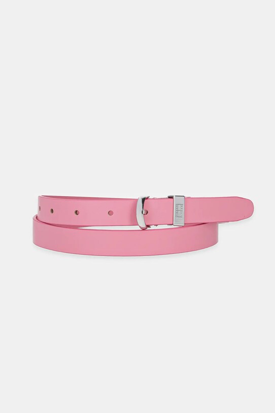 Tommy Jeans curea de piele roz AW0AW17000