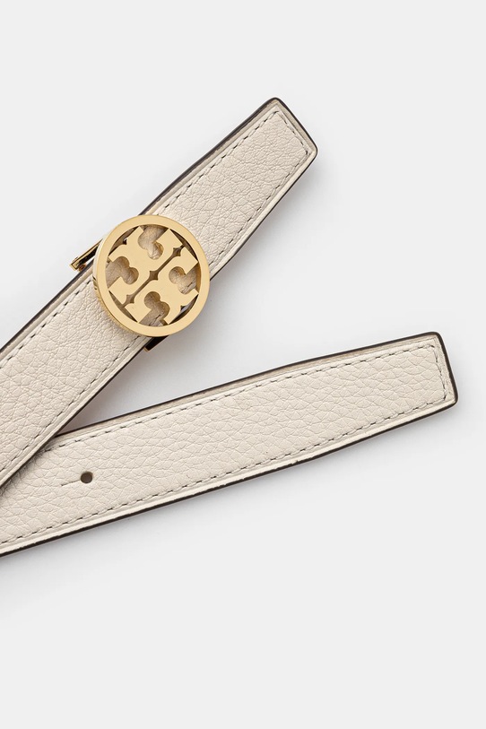 Tory Burch curea de piele cu doua fete Miller 138935.139 alb SS25