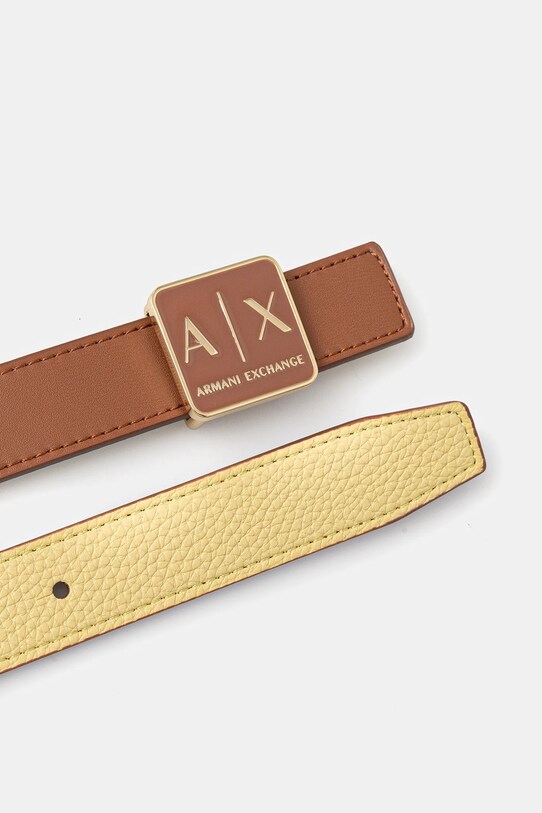 Armani Exchange pasek dwustronny XW000302.AF12038 brązowy SS25