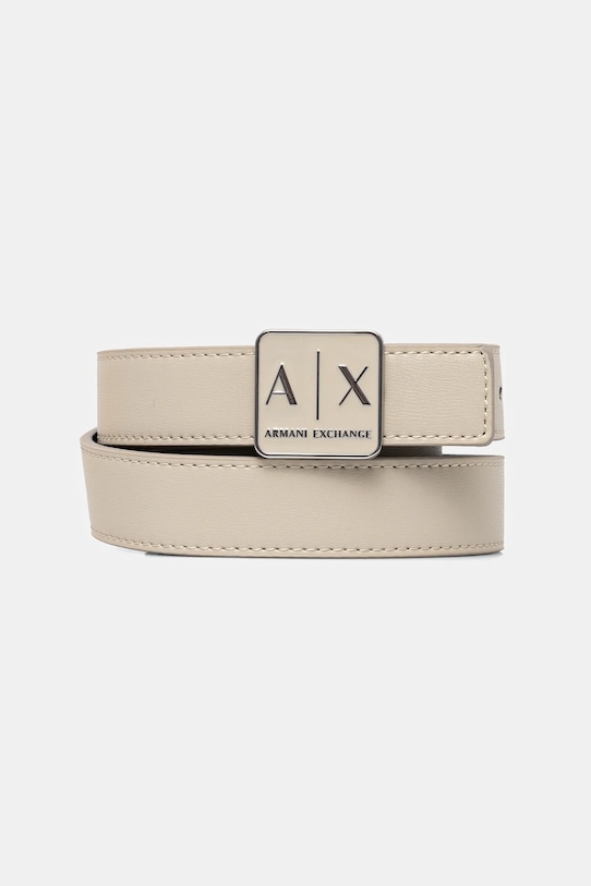 Armani Exchange pasek dwustronny imitacja skóry licowej czarny XW000302.AF12038