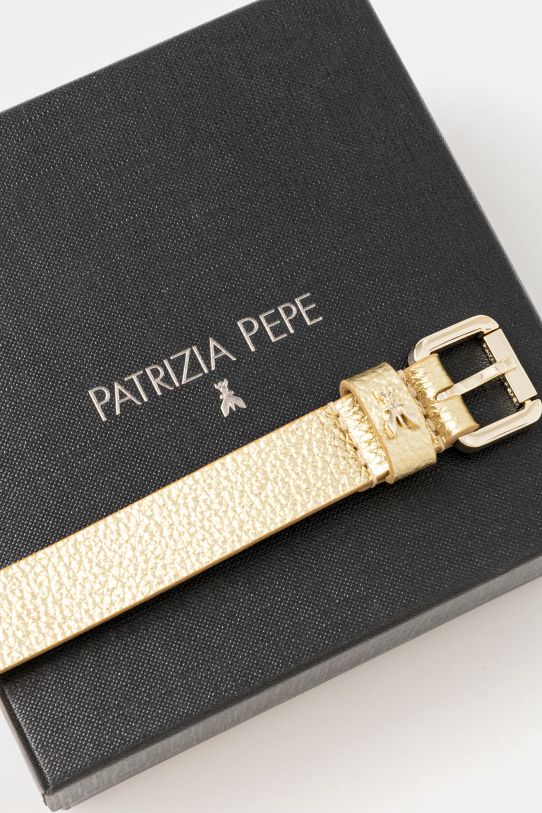 Accesorii Patrizia Pepe curea de piele 8W0047.L138 aur