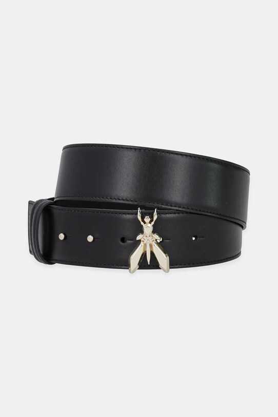 Patrizia Pepe curea de piele Planet friendly negru 8W0051.L048