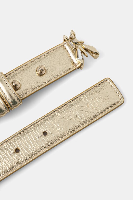 Δερμάτινη ζώνη Patrizia Pepe 8W0052.L041 χρυσαφί SS25