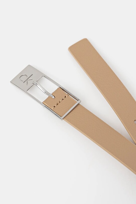 Kožený opasok Calvin Klein K60K612864 béžová SS25