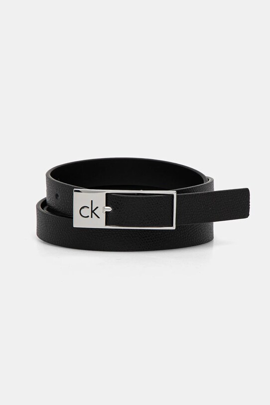 Kožený opasok Calvin Klein čierna K60K612864