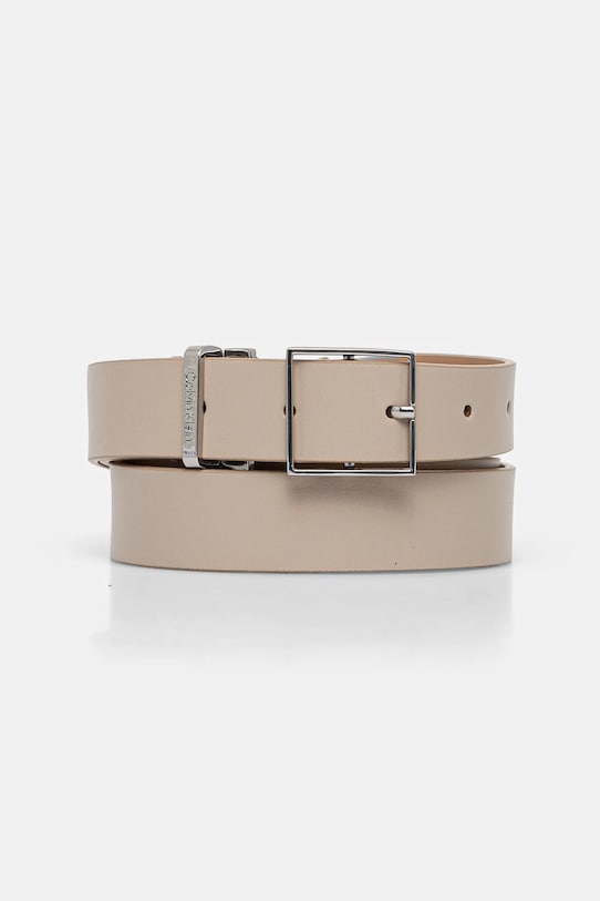 Kožený opasok Calvin Klein béžová K60K612866