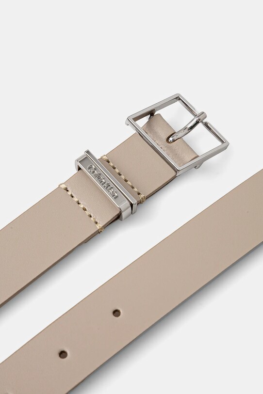 Kožený opasok Calvin Klein K60K612866 béžová SS25