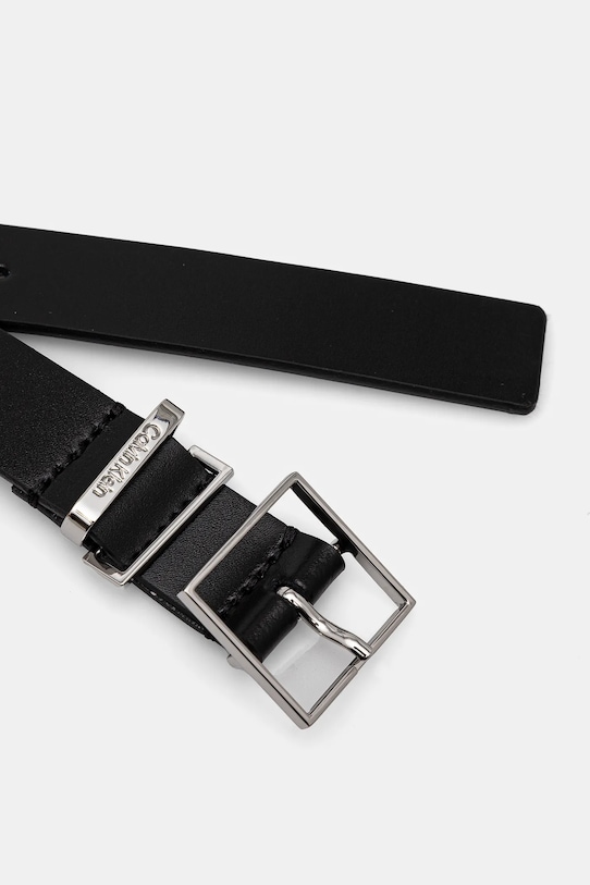 Kožený opasok Calvin Klein K60K612866 čierna SS25