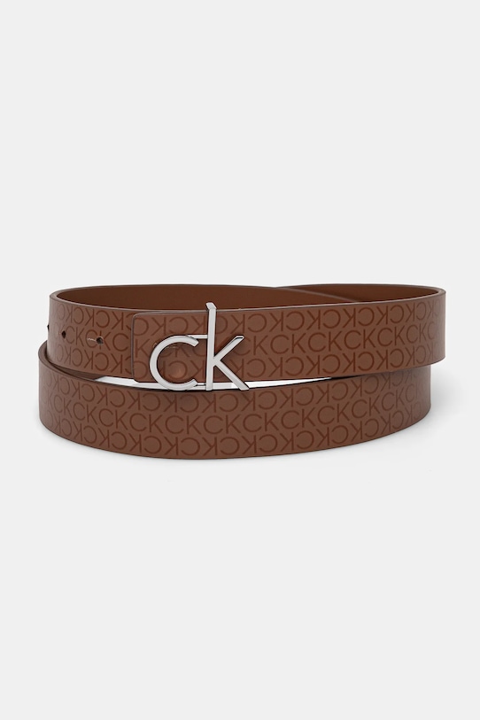 Calvin Klein curea de piele K60K613074 maro SS25