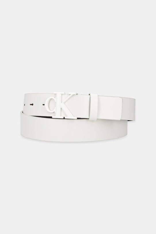 Calvin Klein Jeans pasek skórzany beżowy K60K613125